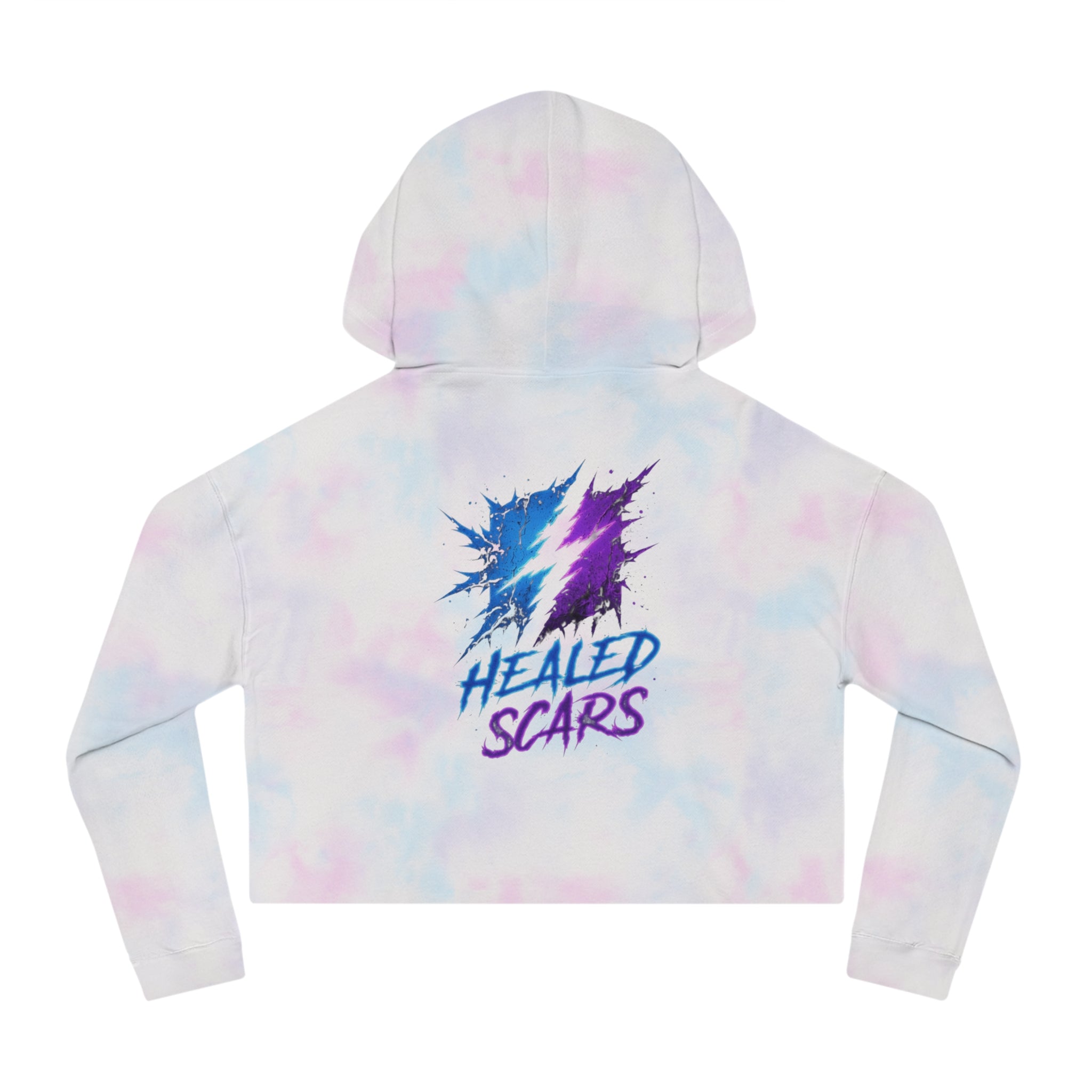 Cropped Hoodie — 'Healed Scars' Lightning Graphic Crop Top