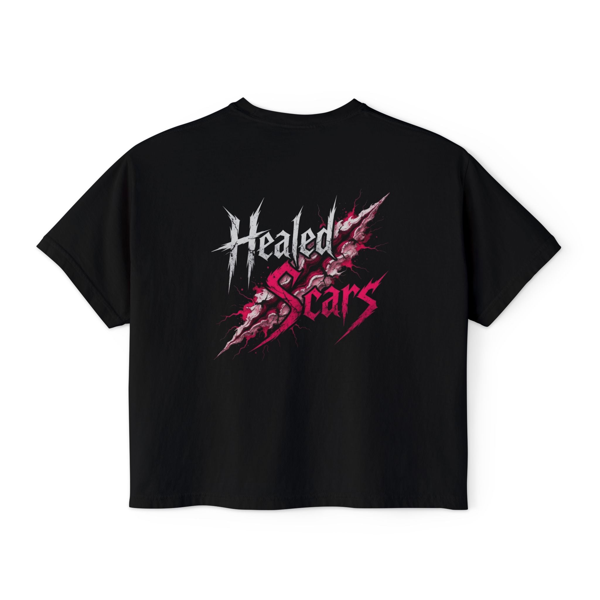 Healed Scars Graphic Tee — Women's Boxy Cropped T-Shirt