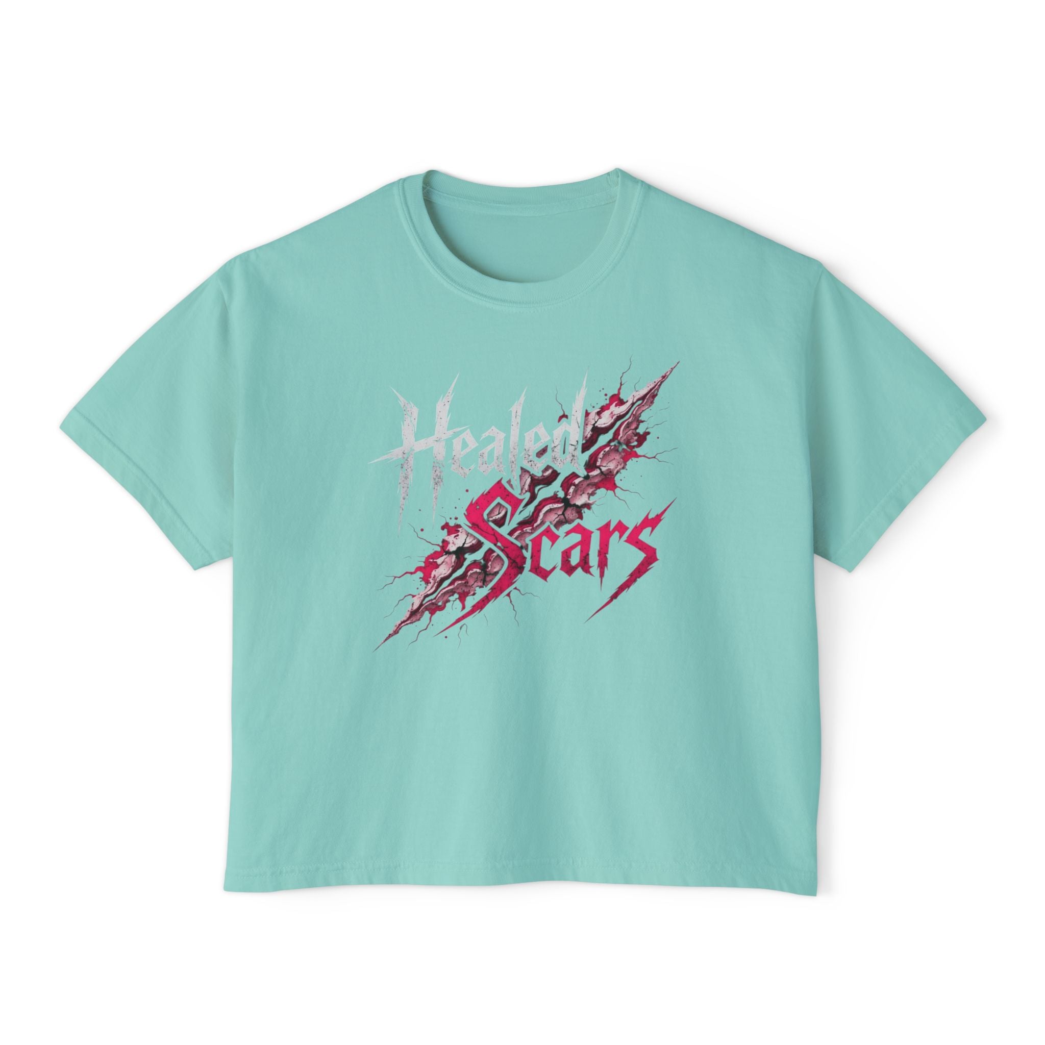 Healed Scars Graphic Tee — Women's Boxy Cropped T-Shirt