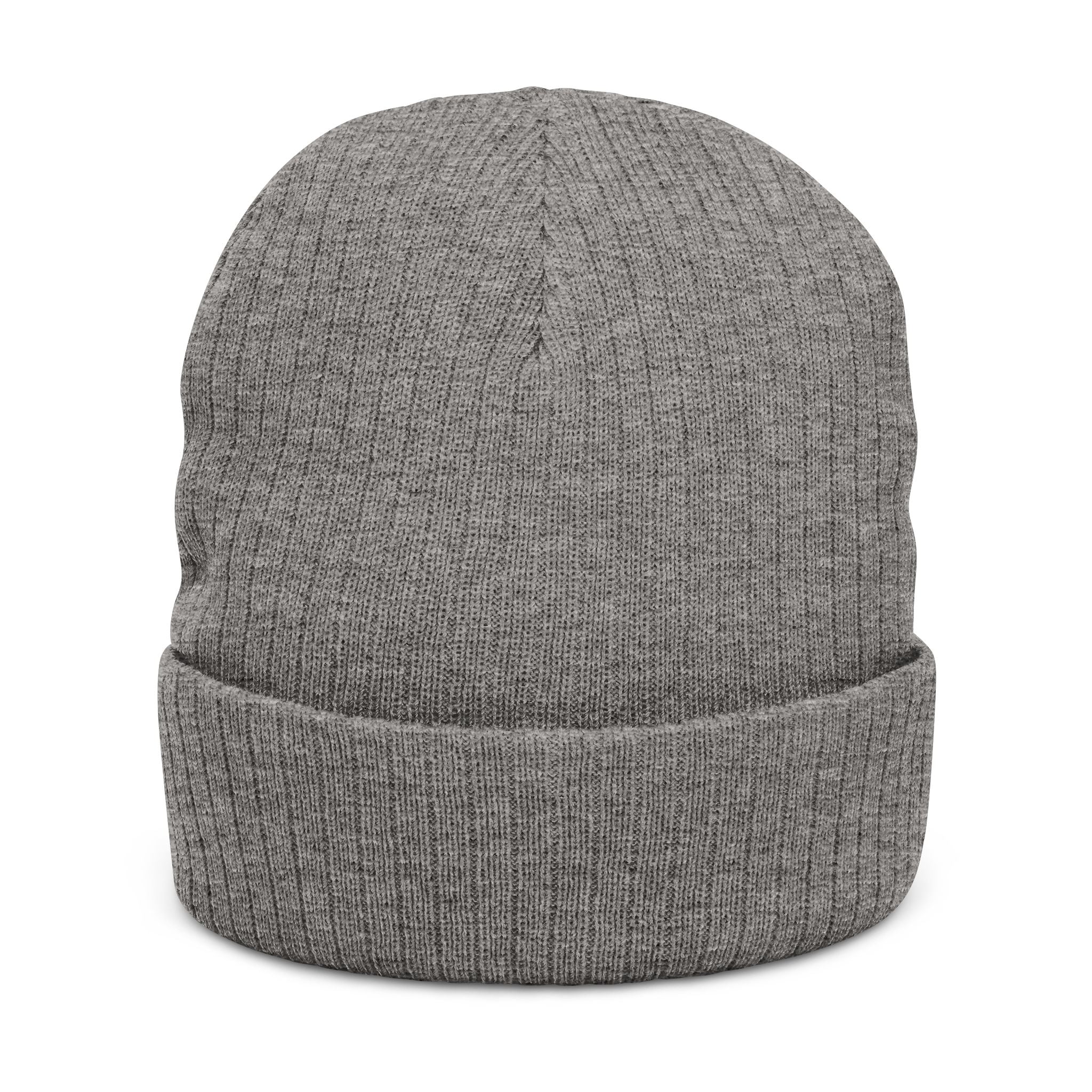 Embroidered 'Healed Scars' Ribbed Knit Beanie