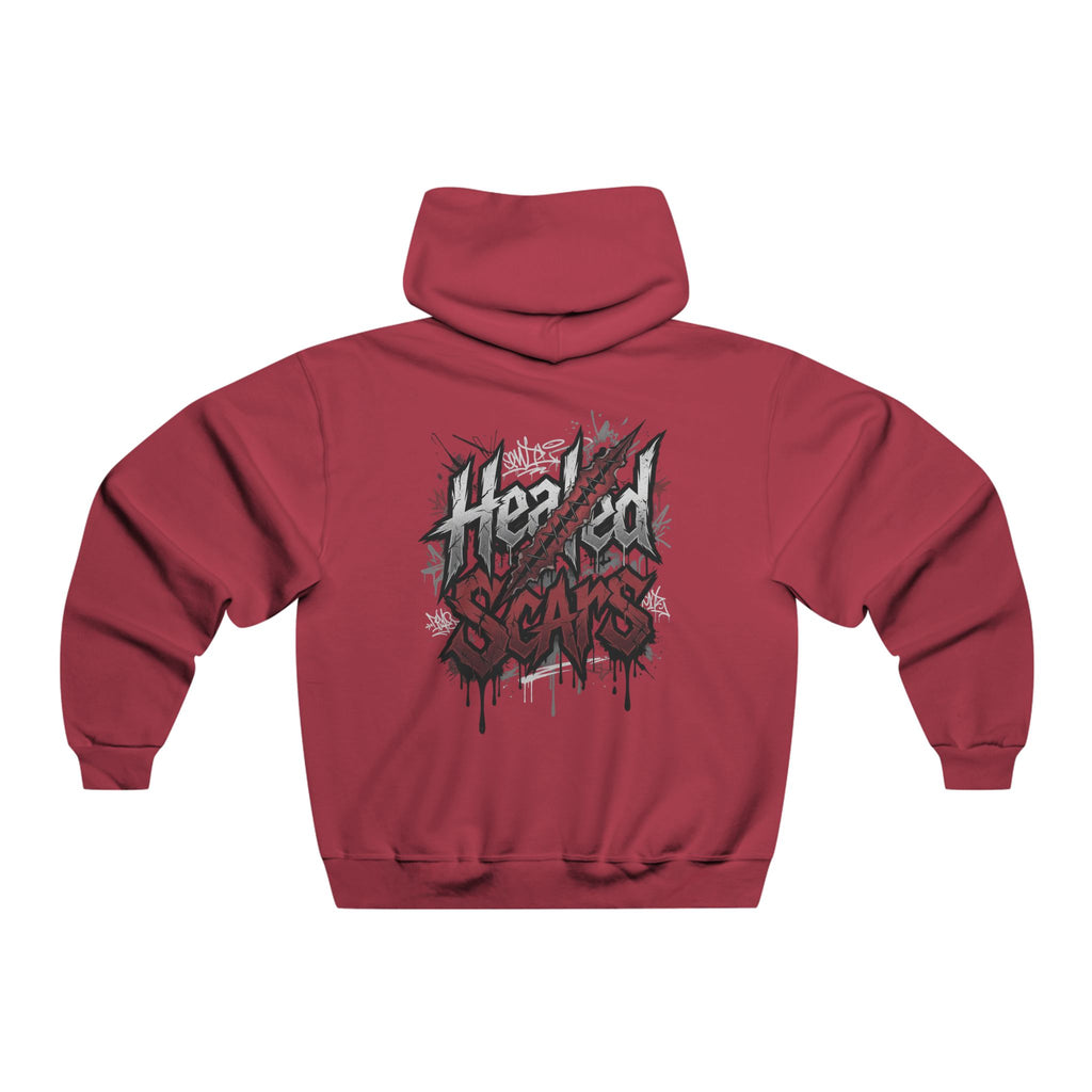 Jagged Scars Grunge Graphic Hooded Sweatshirt