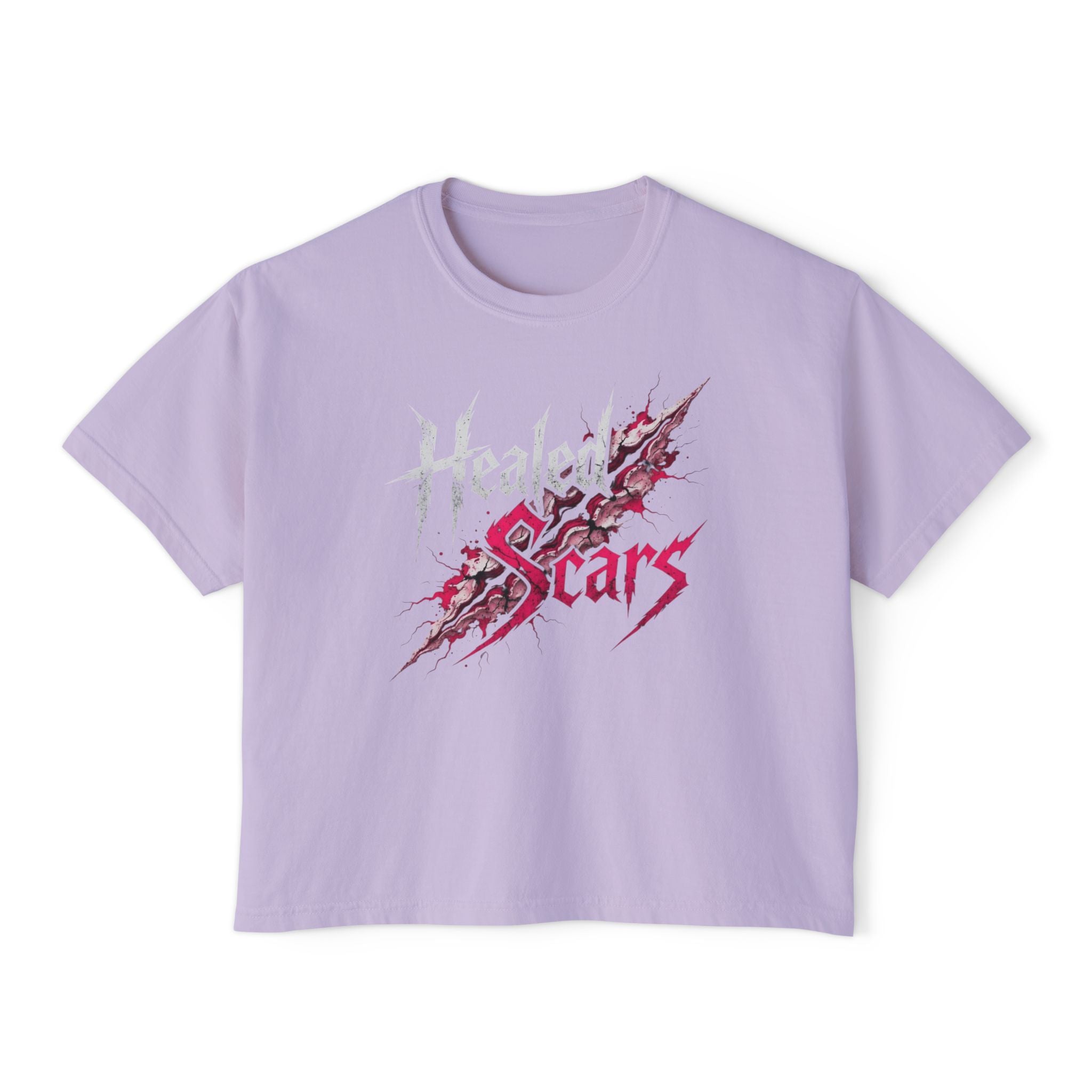 Healed Scars Graphic Tee — Women's Boxy Cropped T-Shirt
