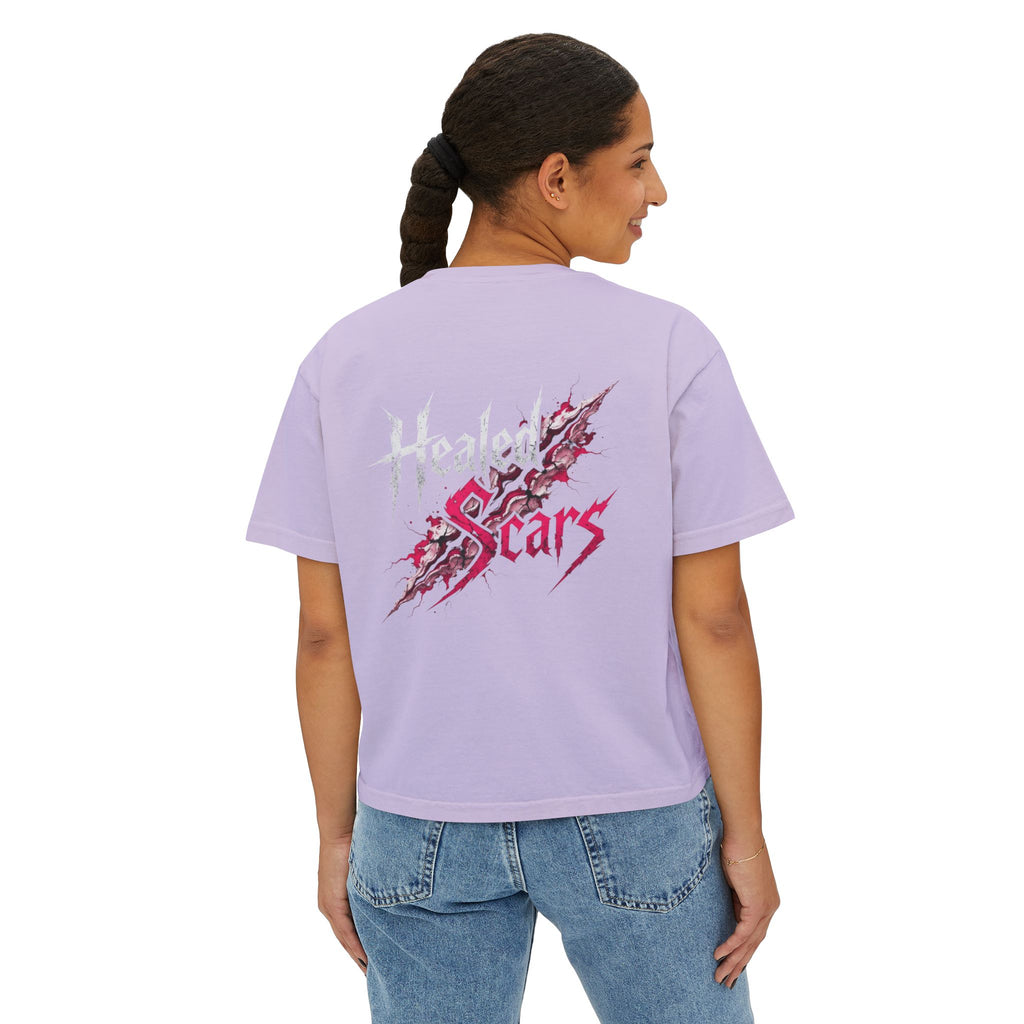 Healed Scars Graphic Tee — Women's Boxy Cropped T-Shirt