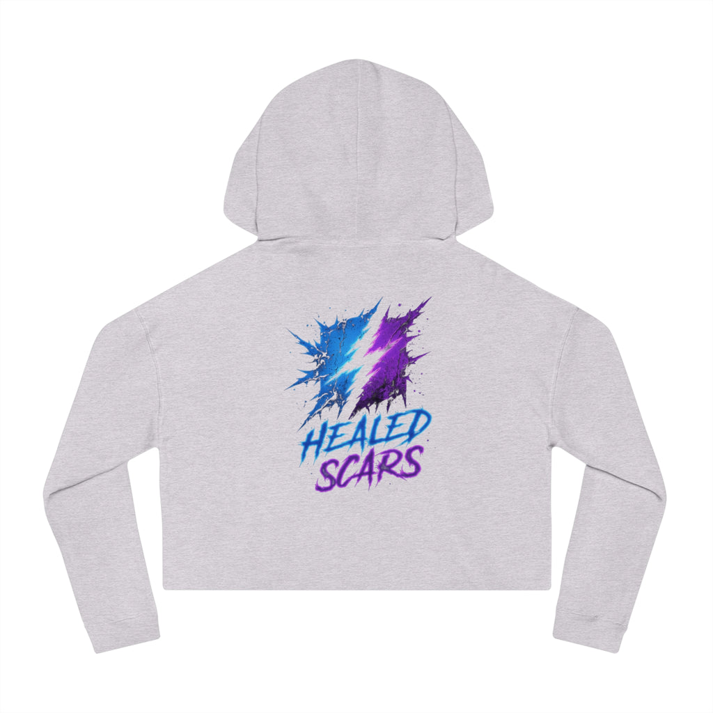 Cropped Hoodie — 'Healed Scars' Lightning Graphic Crop Top