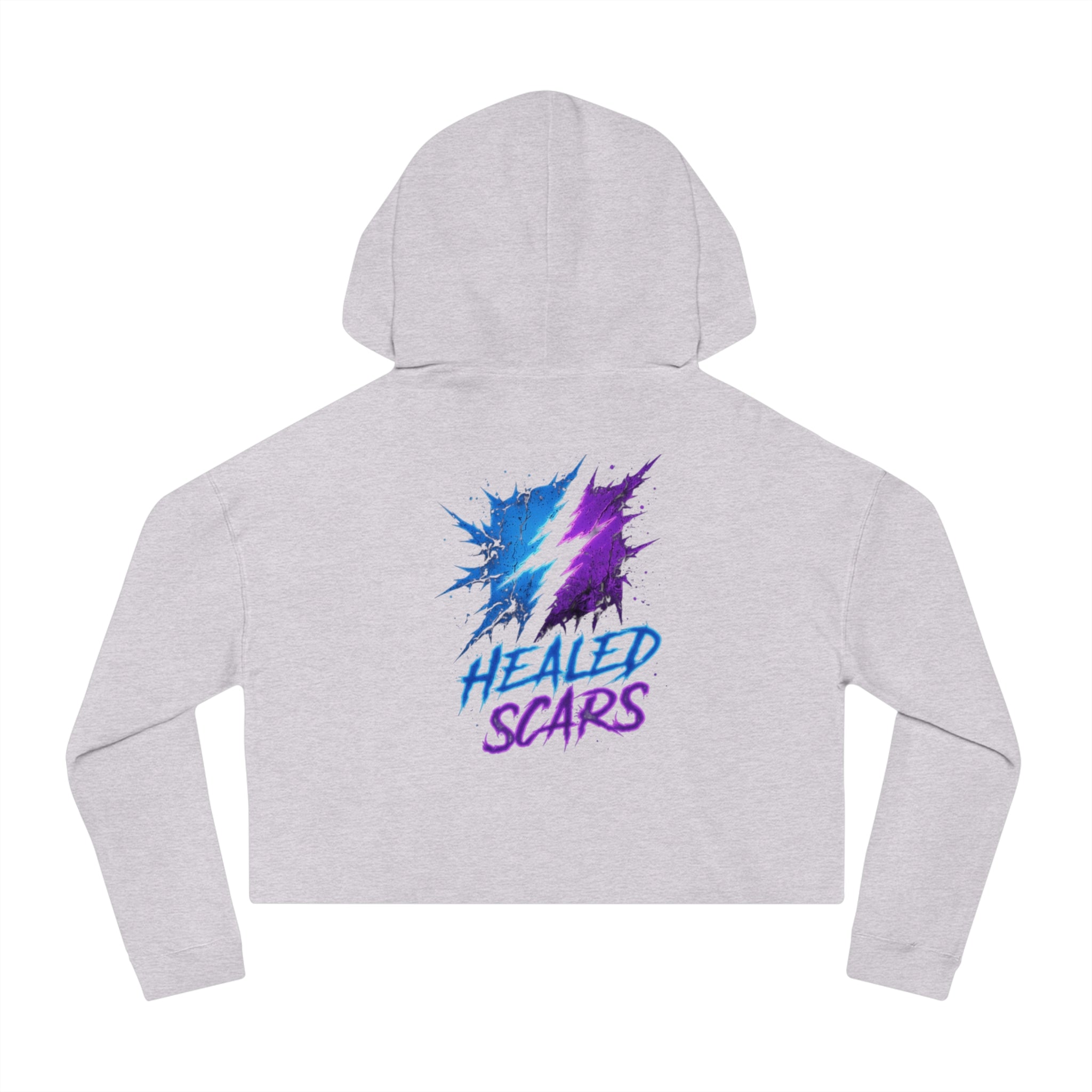 Cropped Hoodie — 'Healed Scars' Lightning Graphic Crop Top