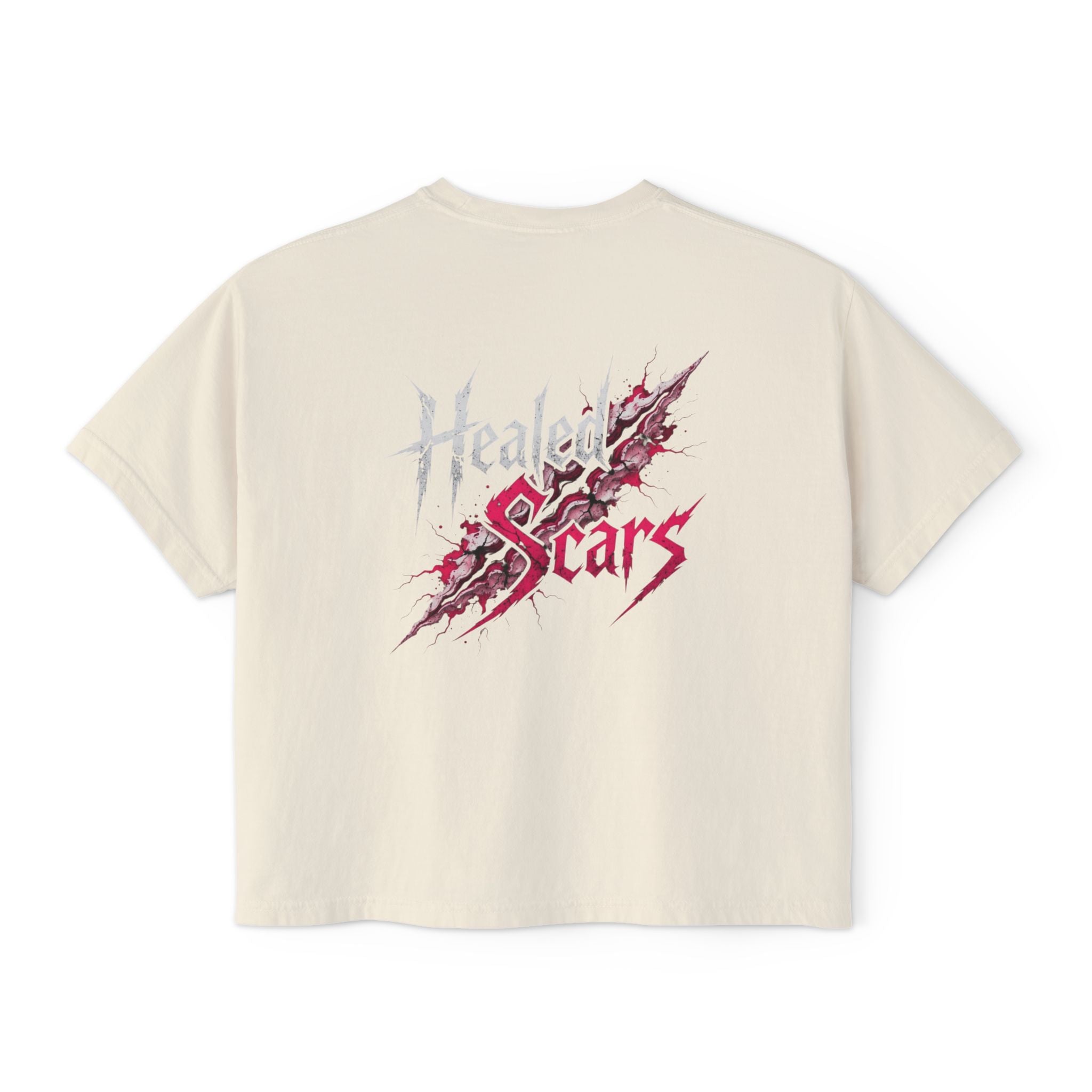 Healed Scars Graphic Tee — Women's Boxy Cropped T-Shirt