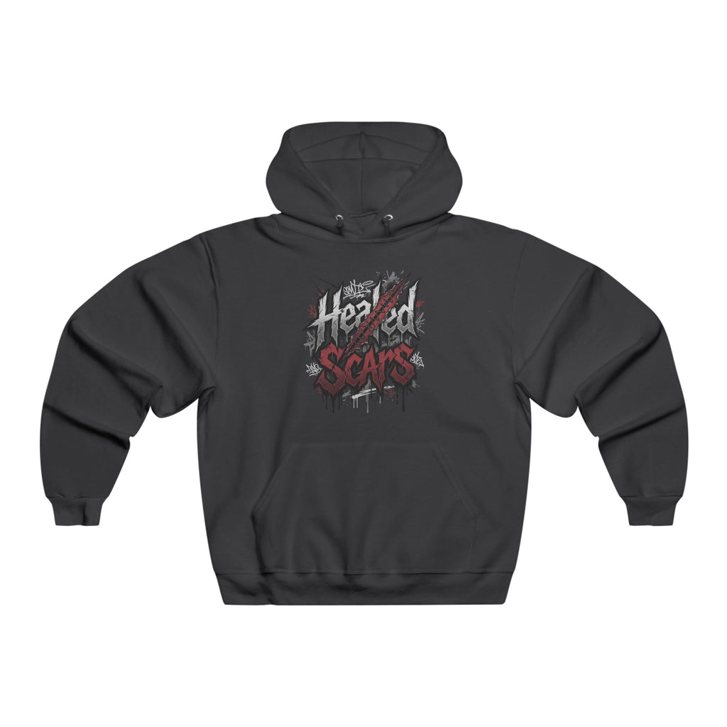 Jagged Scars Grunge Graphic Hooded Sweatshirt